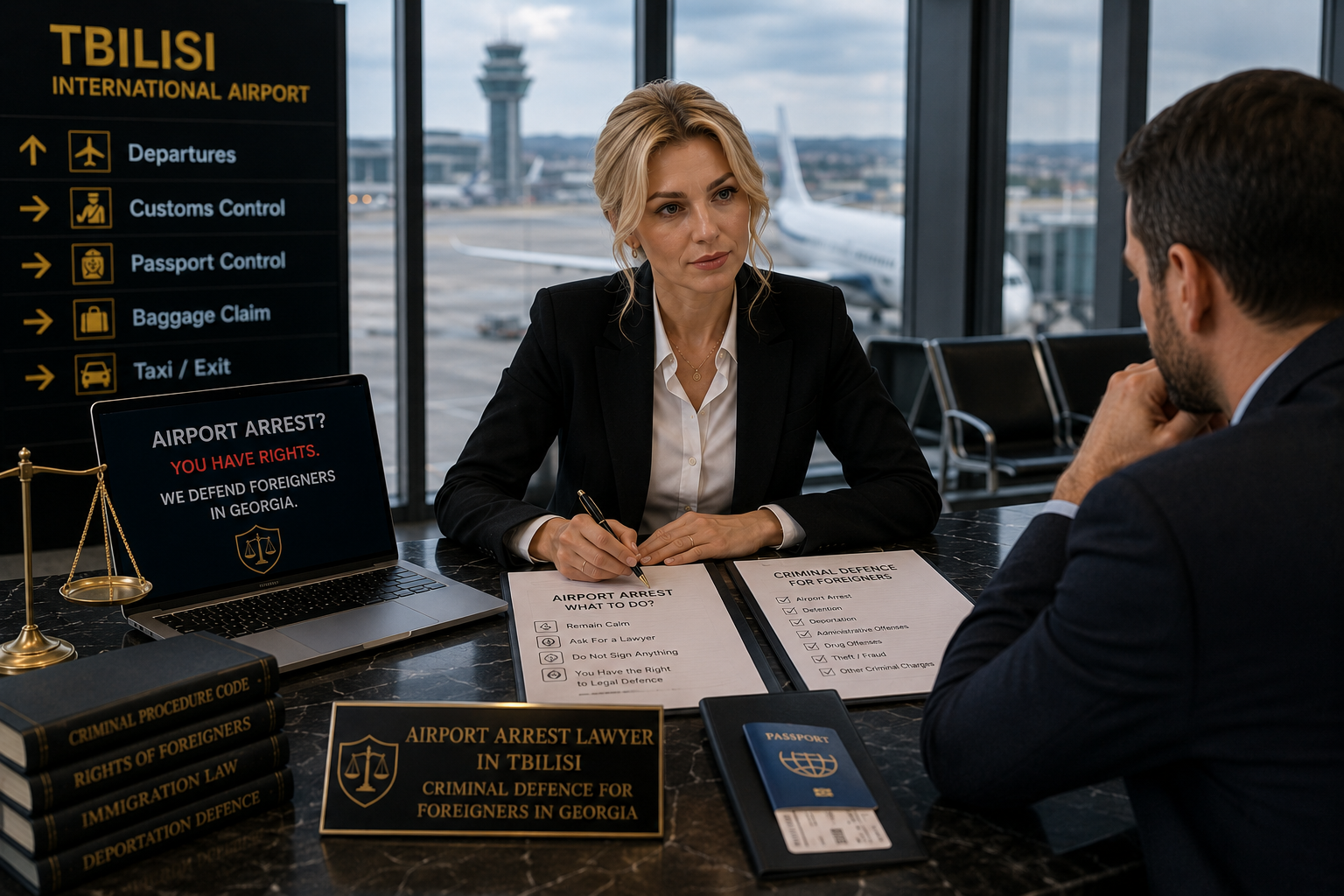 Airport Arrest Lawyer in Tbilisi — Criminal Defence for Foreigners in Georgia