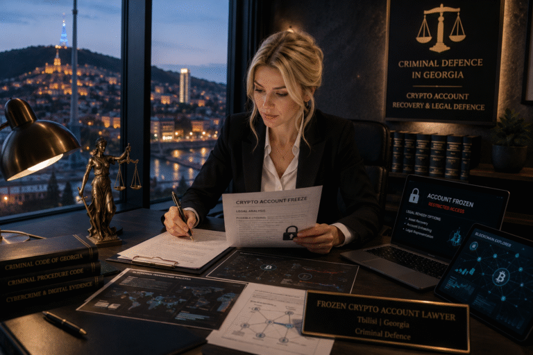 Frozen Crypto Account Lawyer in Tbilisi — Criminal Defence in Georgia