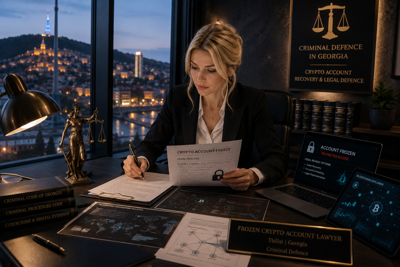 Frozen Crypto Account Lawyer in Tbilisi — Criminal Defence in Georgia