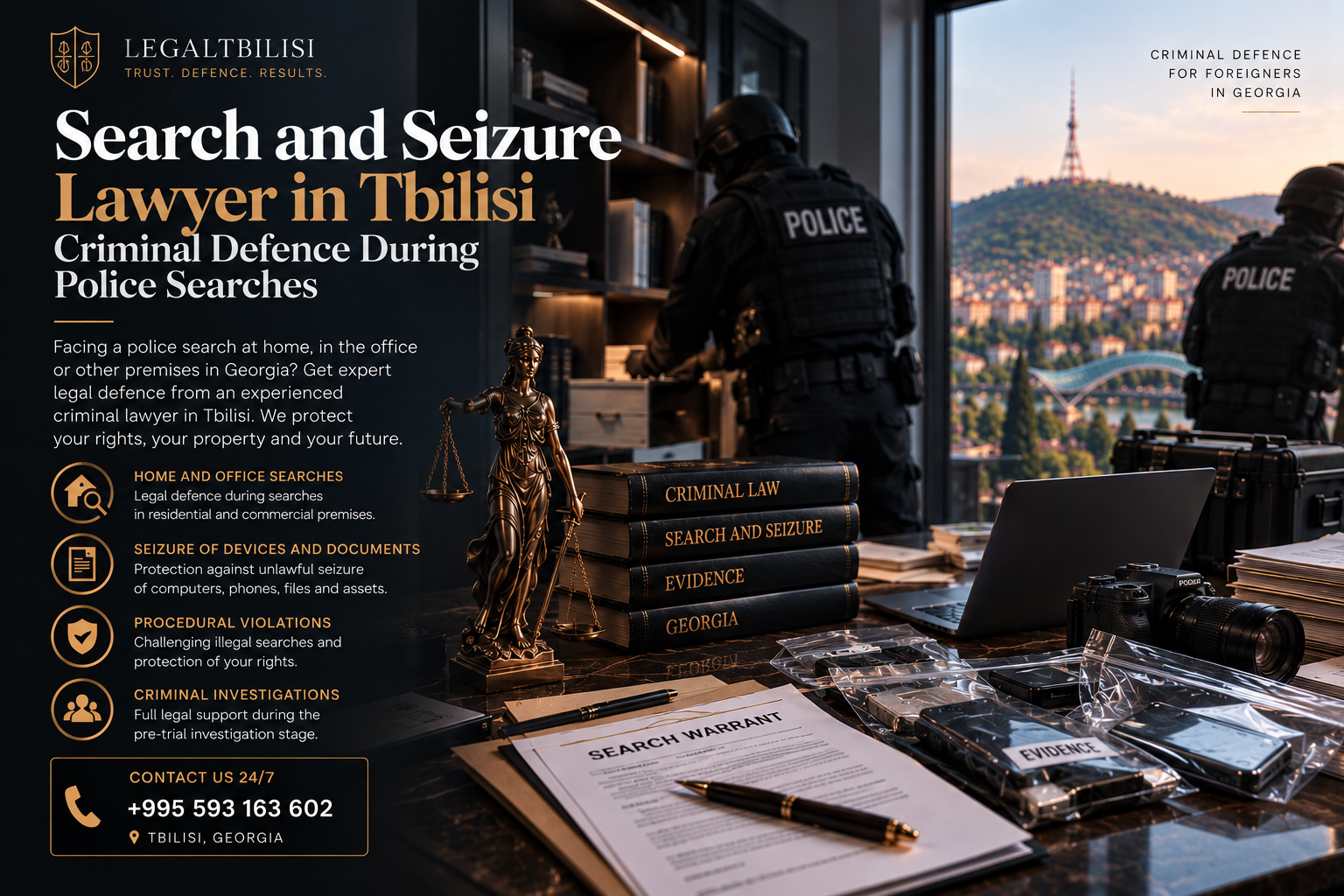 Search and Seizure Lawyer in Tbilisi — Criminal Defence During Police Searches