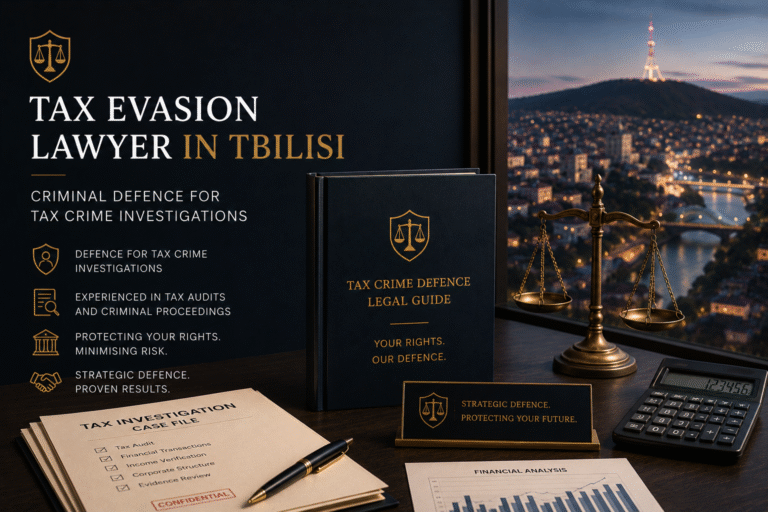 Tax Evasion Lawyer in Tbilisi — Criminal Defence for Tax Crime Investigations in Georgia