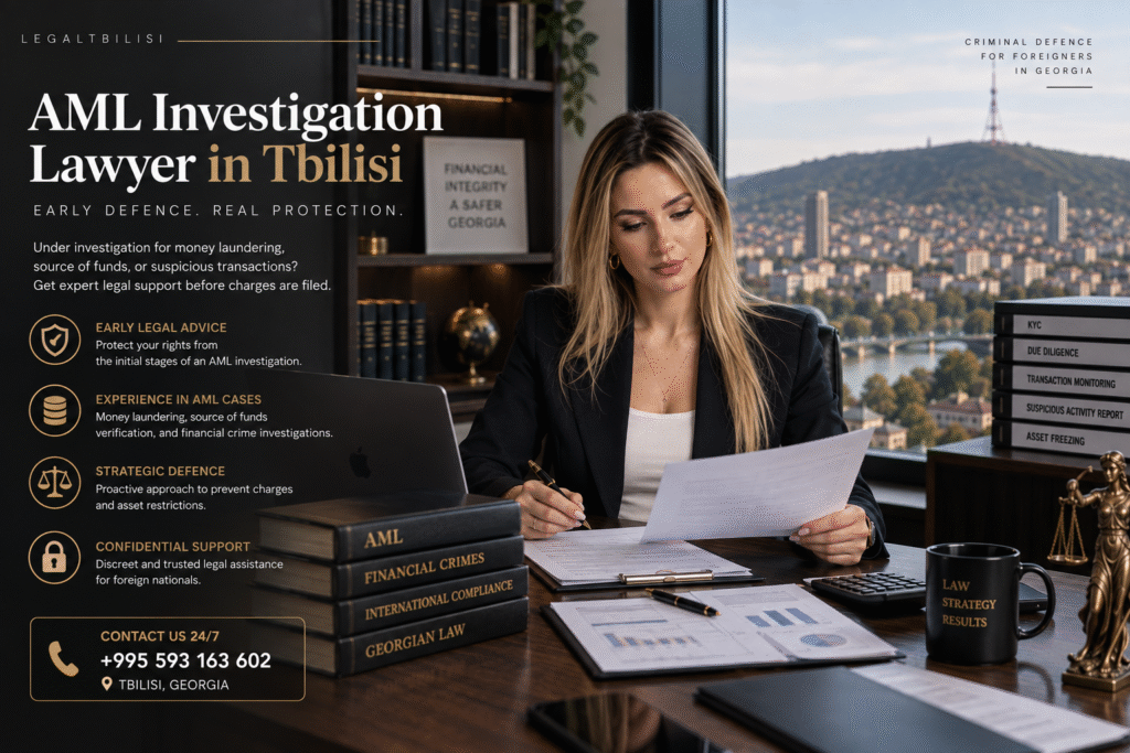 AML Investigation Lawyer in Tbilisi — Criminal Defence During AML Investigations in Georgia