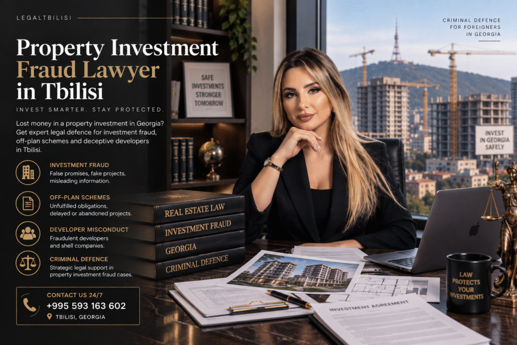 Property Investment Fraud Lawyer in Tbilisi — Legal Protection for Investors in Georgia